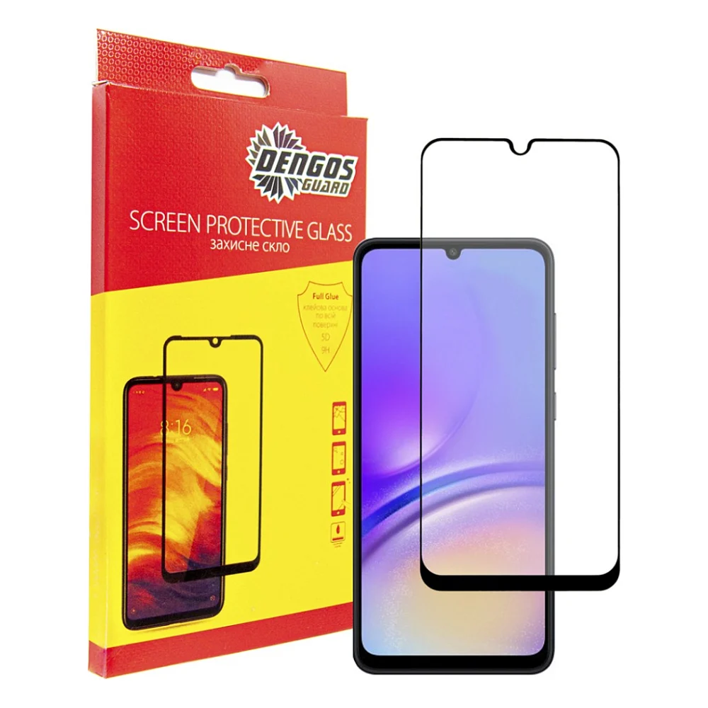 Скло захисне Dengos Samsung Galaxy A05 (black) (TGFG-330)