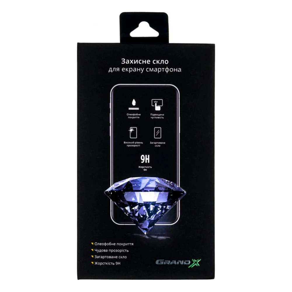 Скло захисне Grand-X Apple iPhone 15 Pro Max 9D black (AIP15PRM9D)