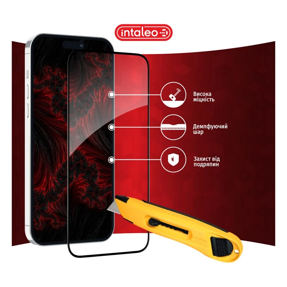 Скло захисне Intaleo Full Glue Apple iPhone 15 Plus (1283126575334) — фото 5