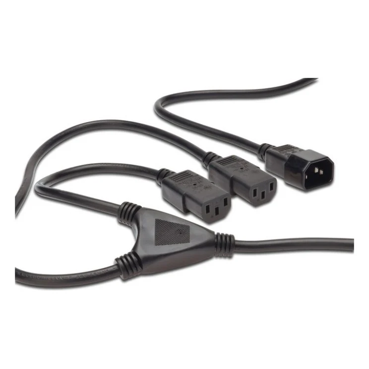 Кабель живлення C14 to 2xC13 1.7m Digitus (AK-440400-017-S)