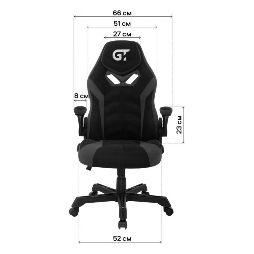 Крісло ігрове GT Racer X-2656 Black/Blue — фото 11
