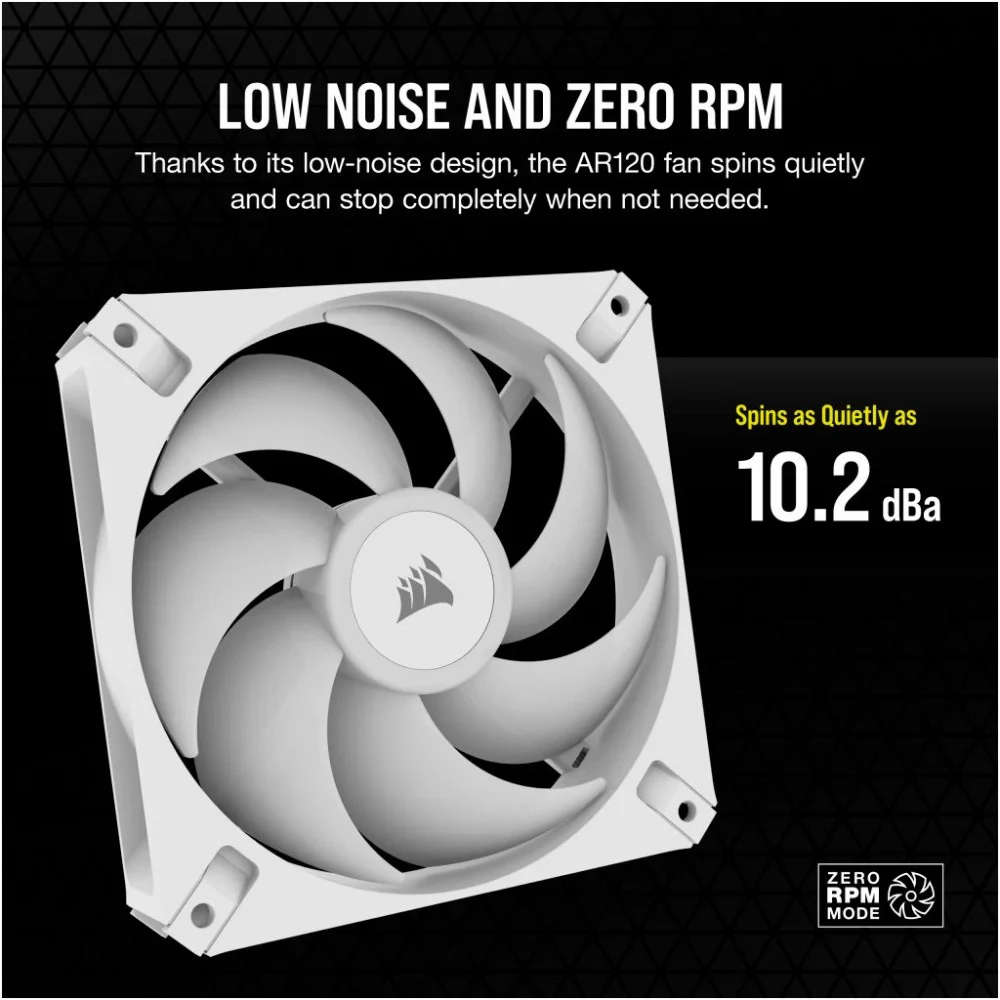 Кулер до корпусу Corsair iCUE AR120 Digital RGB 120mm PWM Fan Triple Pack White (CO-9050169-WW) — фото 10