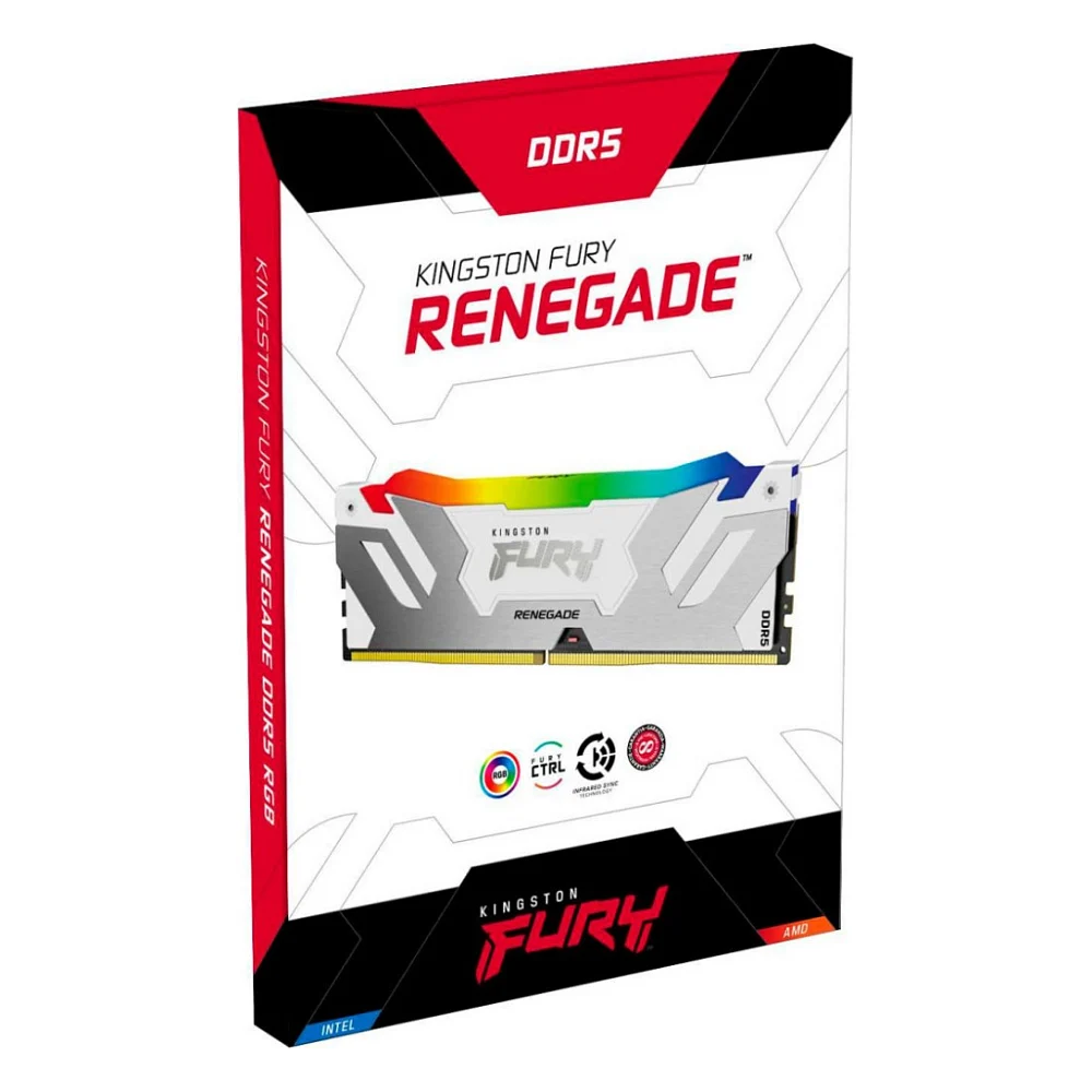 Модуль пам'яті для комп'ютера DDR5 64GB (2x32GB) 6400 MHz Renegade RGB White XMP Kingston Fury (ex.HyperX) (KF564C32RWAK2-64) — фото 5