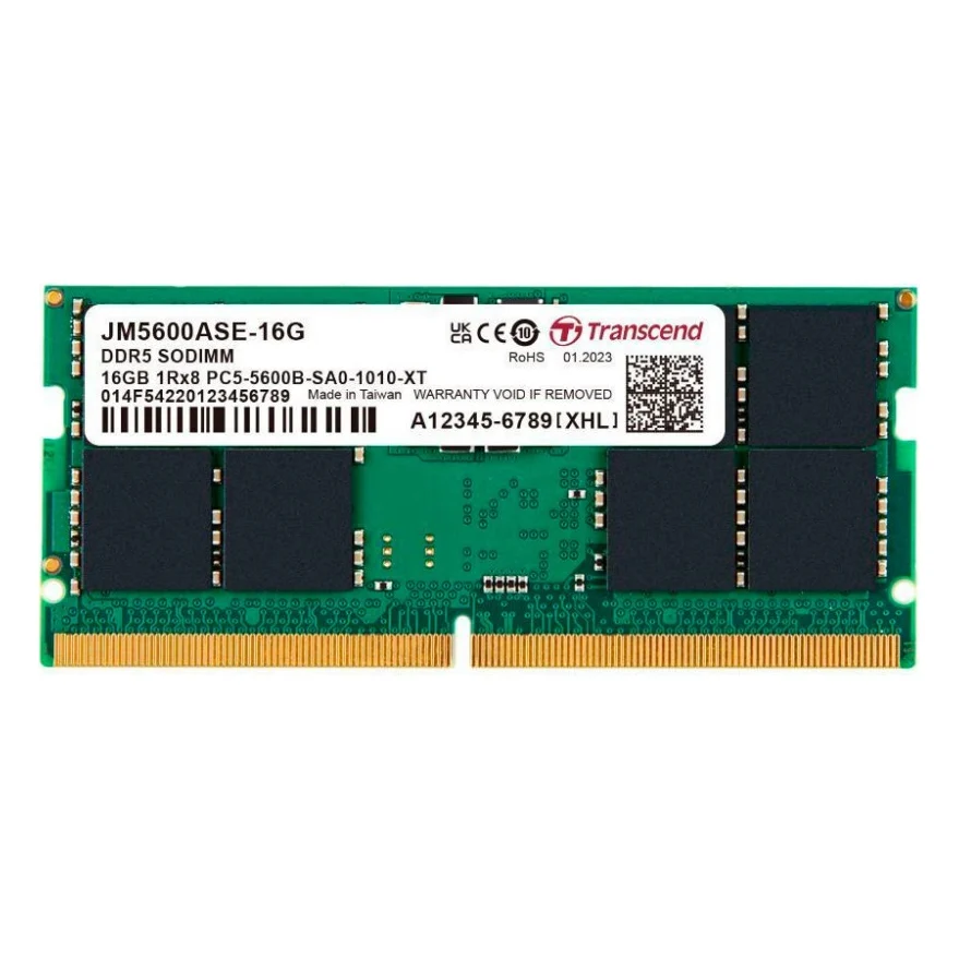 Модуль пам'яті для ноутбука SoDIMM DDR5 16GB 5600 MHz JetRam Transcend (JM5600ASE-16G)