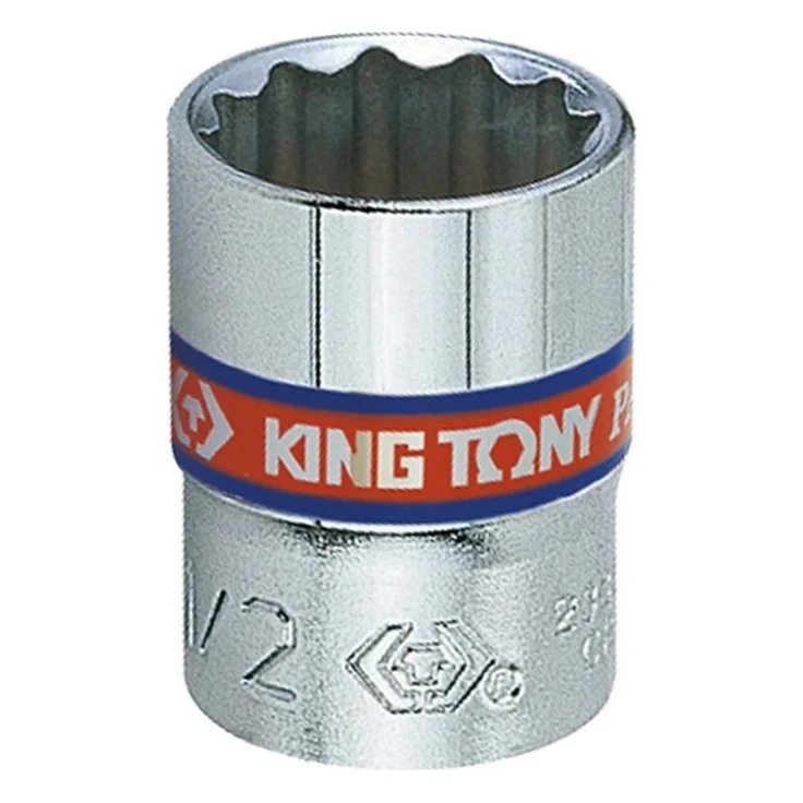 Головка торцева KING TONY 1/4" 7/16" 12PT CHROME (233014S)