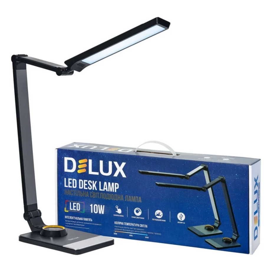 Світильник Delux TF-520 10 Вт LED 3000K-4000K-6000K USB (90018129) — фото 3