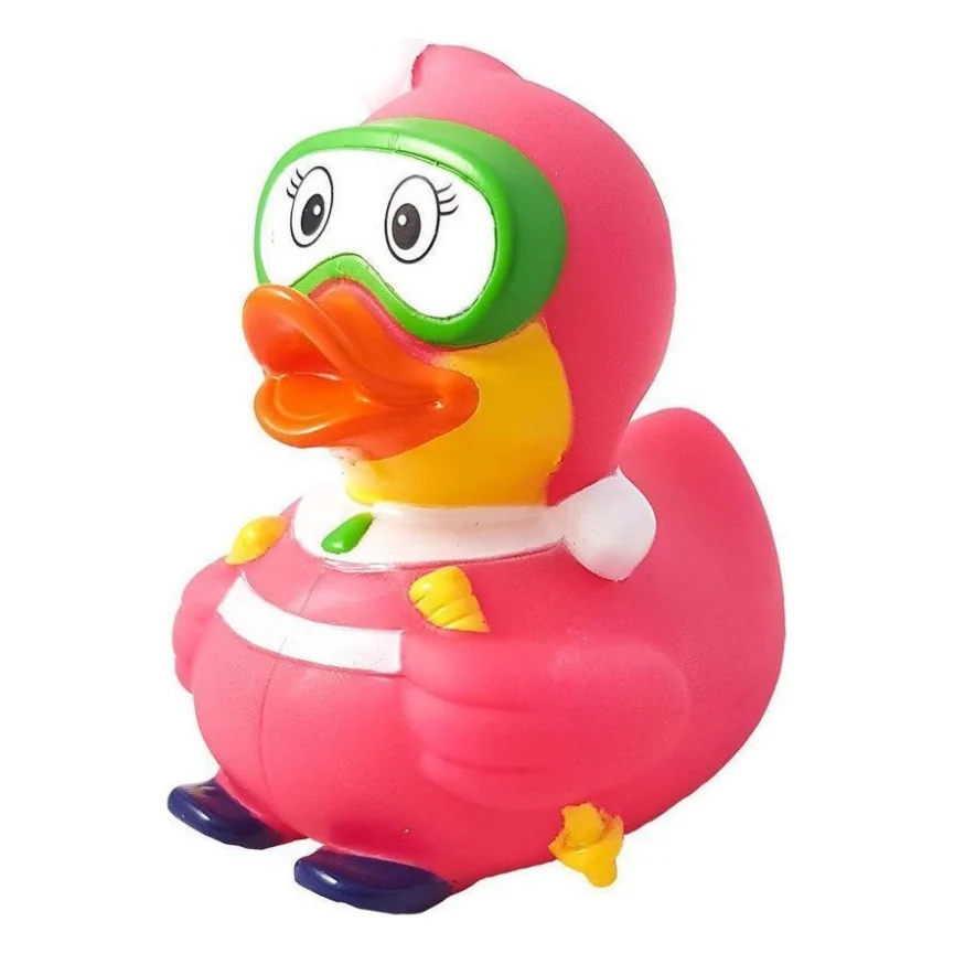 Іграшка для ванної Funny Ducks Качка Лижниця рожева (L1635)