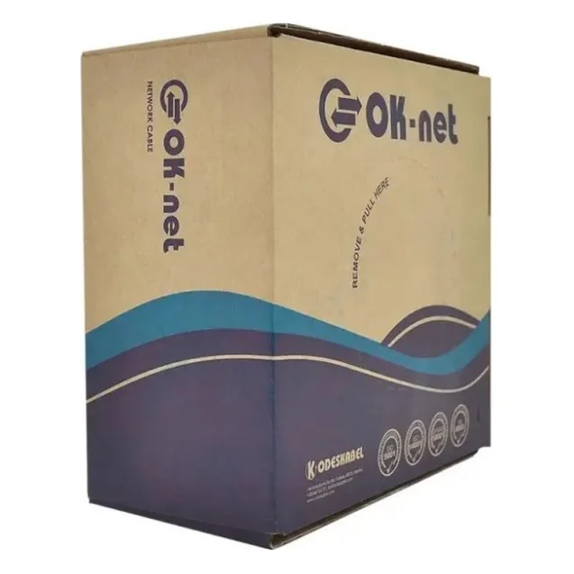 Кабель мережевий OK-Net U/UTP-cat.5Е 100м (КПВ-ВП (350) 4*2*0,50 / 100)