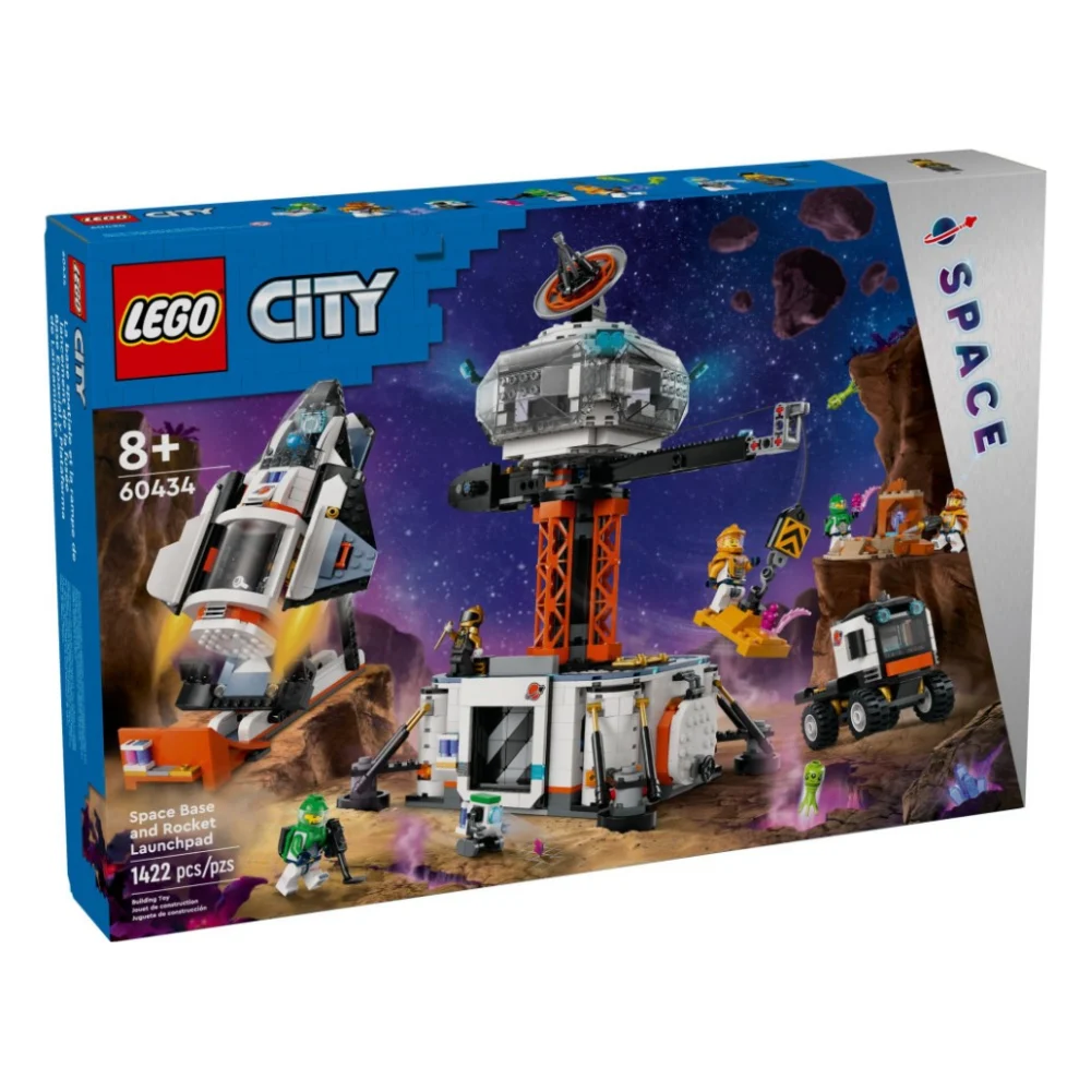 Конструктор LEGO City Космічна база й стартовий майданчик для ракети 1422 деталей (60434)