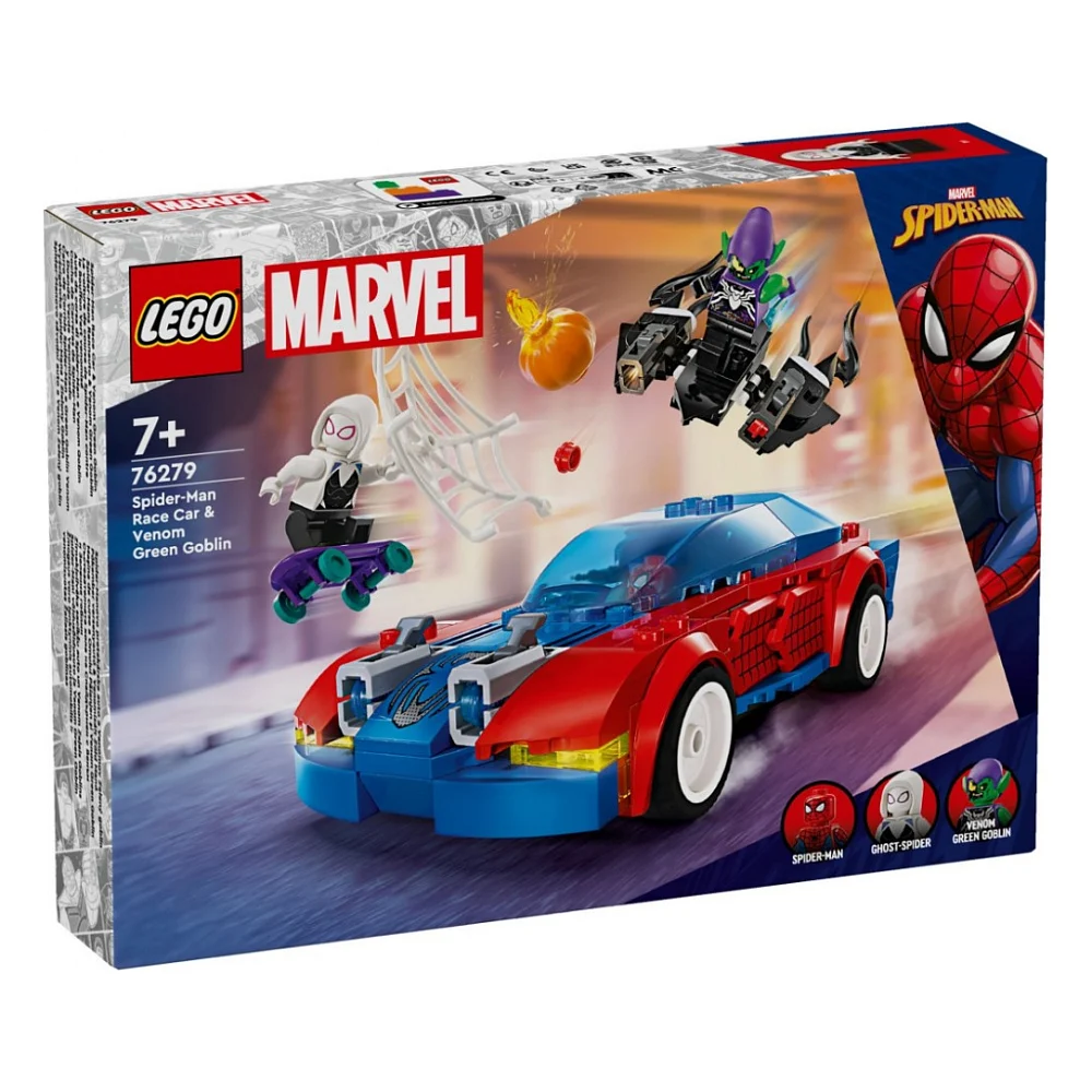 Конструктор LEGO Super Heroes Автомобіль для перегонів Людини-Павука й Зелений Гоблін з отрутою Венома 227 детале (76279)