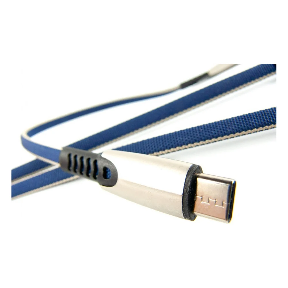 Кабель USB 2.0 AM to Type-C 0.25m blue Dengos (PLS-TC-SHRT-PLSK-BLUE) — фото 2