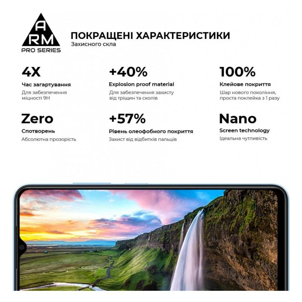 Скло захисне Armorstandart Pro ZTE Blade A54 4G Black (ARM70683) — фото 5