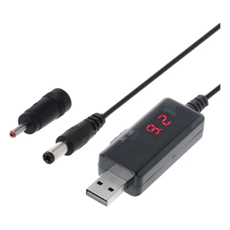 Перехідник живлення для роутера USB 5V to DC 9V/12V 5.5*2.1/3,5*1,35 mm Dynamode (KWS-912V)