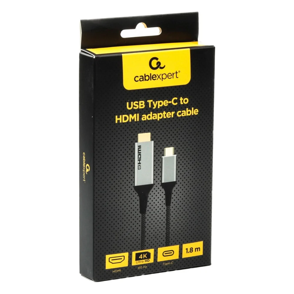 Кабель мультимедійний USB-C to HDMI 1.8m 4K 60Hz Cablexpert (A-CM-HDMIM4K-1.8M) — фото 2