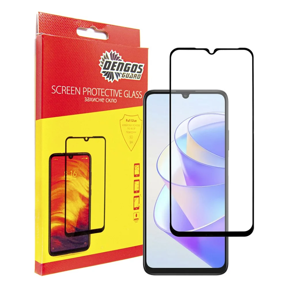 Скло захисне Dengos Full Glue HONOR X7a (black) (TGFG-334)