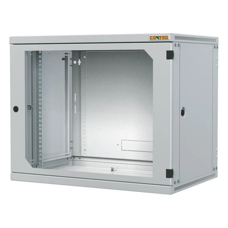 Шафа настінна Conteg 6U 19" 600 мм, знімні бічні панелі, RAL7035 (RUN-06-60/60-I)