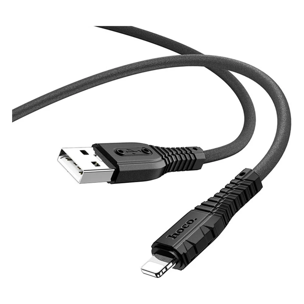 Кабель HOCO X67 Nano silicone USB to Lightning 2.4A 1м Black