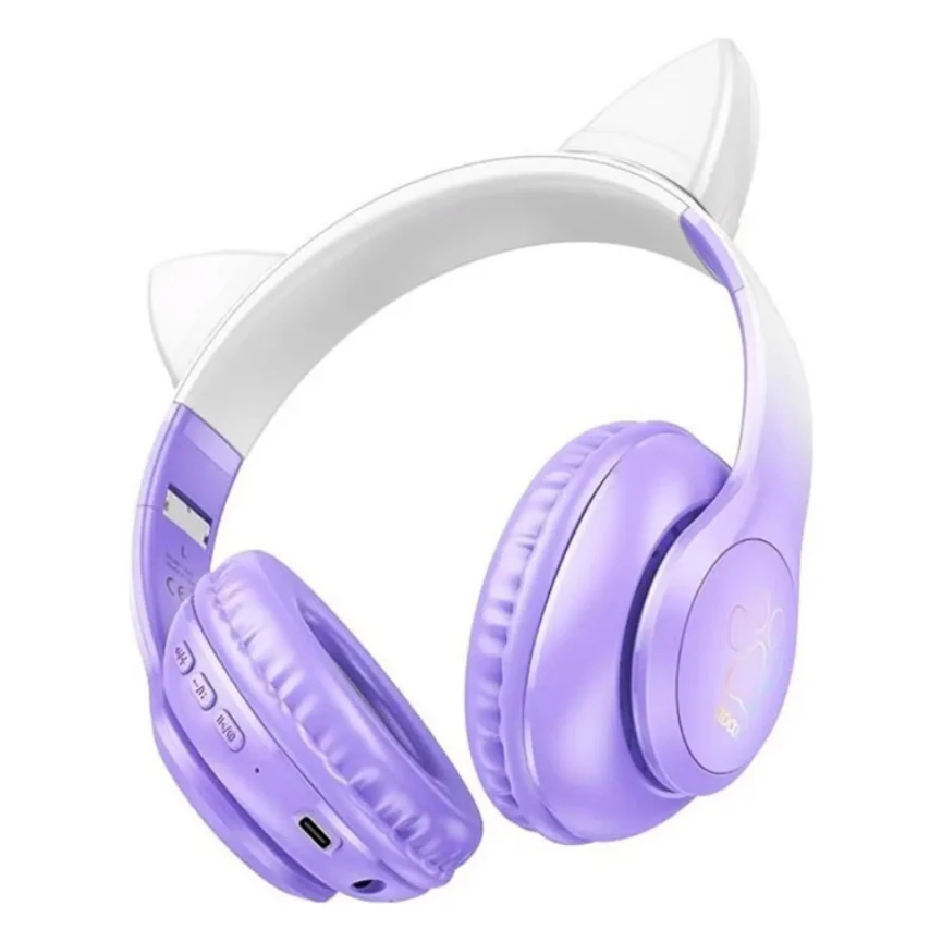 Навушники Hoco W42 Cat ears Crystal Purple