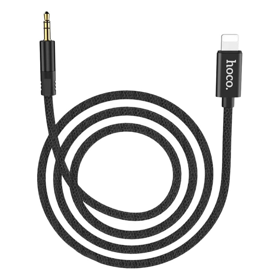 Кабель мультимедійний HOCO UPA13 digital Lightning to mini-jack 3.5 мм 1м Black