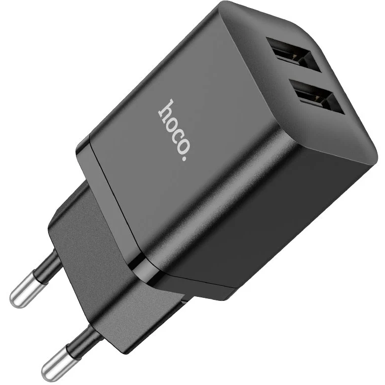 Зарядний пристрій Hoco N25 Maker 2xUSB-A 2.1A Black