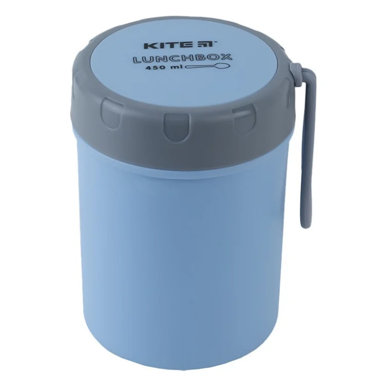 Ланч-бокс дитячий Kite круглий 450 мл, блакитний (K23-187-2)