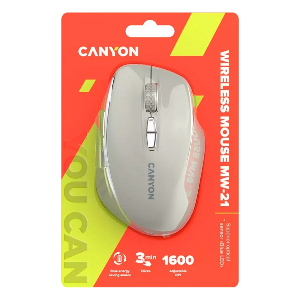 Мишка Canyon MW-21 Wireless Blue LED Cosmic Latte (CNS-CMSW21CL) — фото 6
