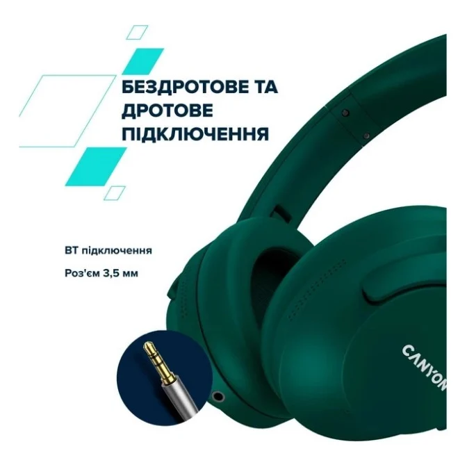 Навушники Canyon OnRiff 10 ANC Green (CNS-CBTHS10GN) — фото 11