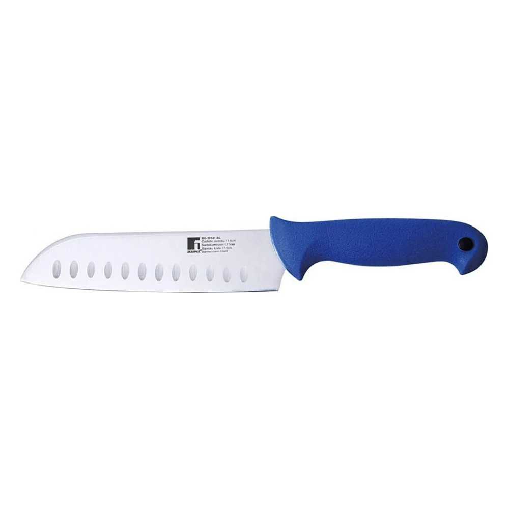 Кухонний ніж Bergner Professional color Сантоку 17,5 см (BG-39141-BL)