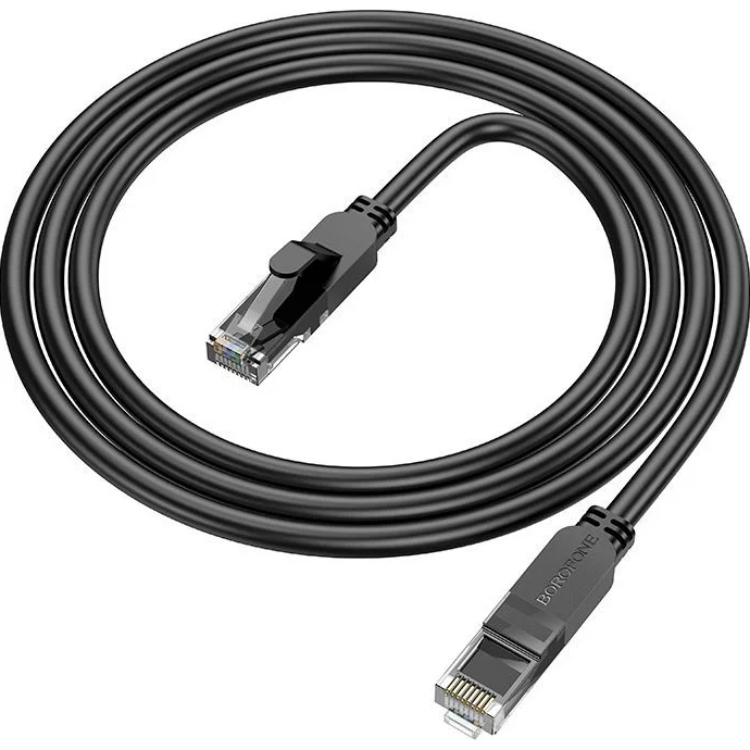 Патч-корд BOROFONE S/FTP Cat.6 8м Black (BUS01-8)