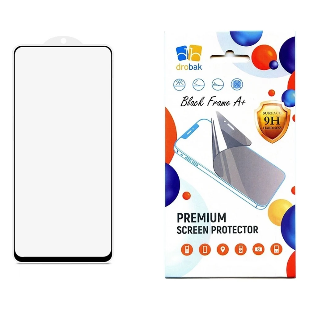 Скло захисне Drobak Xiaomi Redmi Note 12S Black Frame A+ (535395)