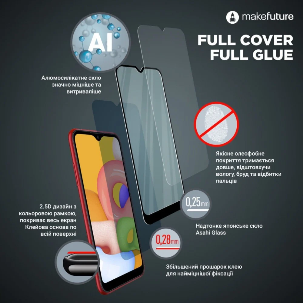 Скло захисне MAKE Xiaomi Redmi Note 13 4G/Note 13 Pro 5G (MGF-XRN134G/N13P5G) — фото 3