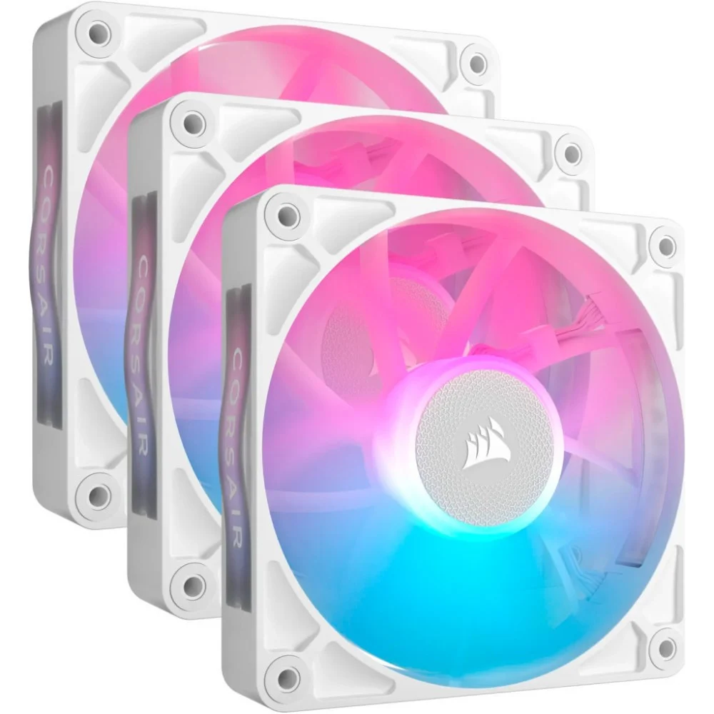 Комплект кулерів для корпусу Corsair iCUE Link RX120 RGB PWM White Triple Pack (CO-9051022-WW)