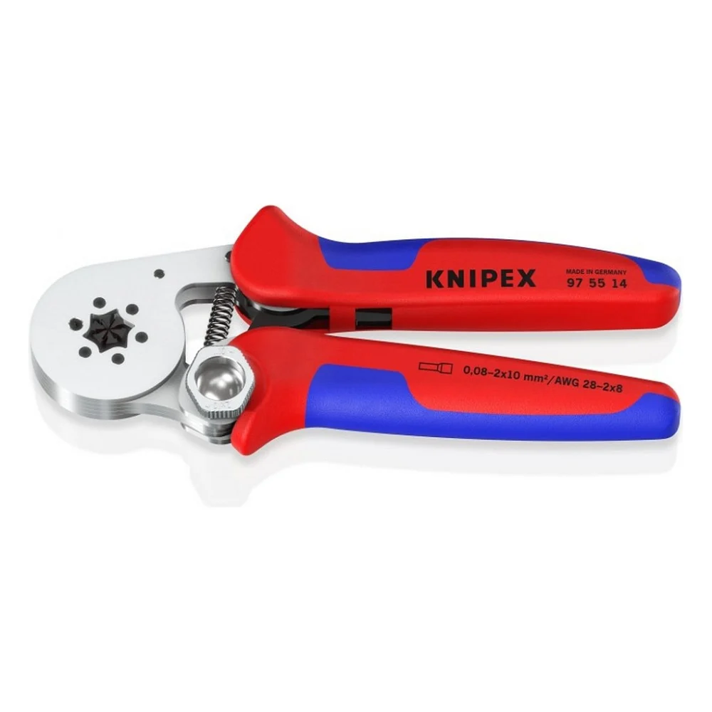 Затиск для клем KNIPEX для контактних гільз, шестигранний обжим (97 55 14)
