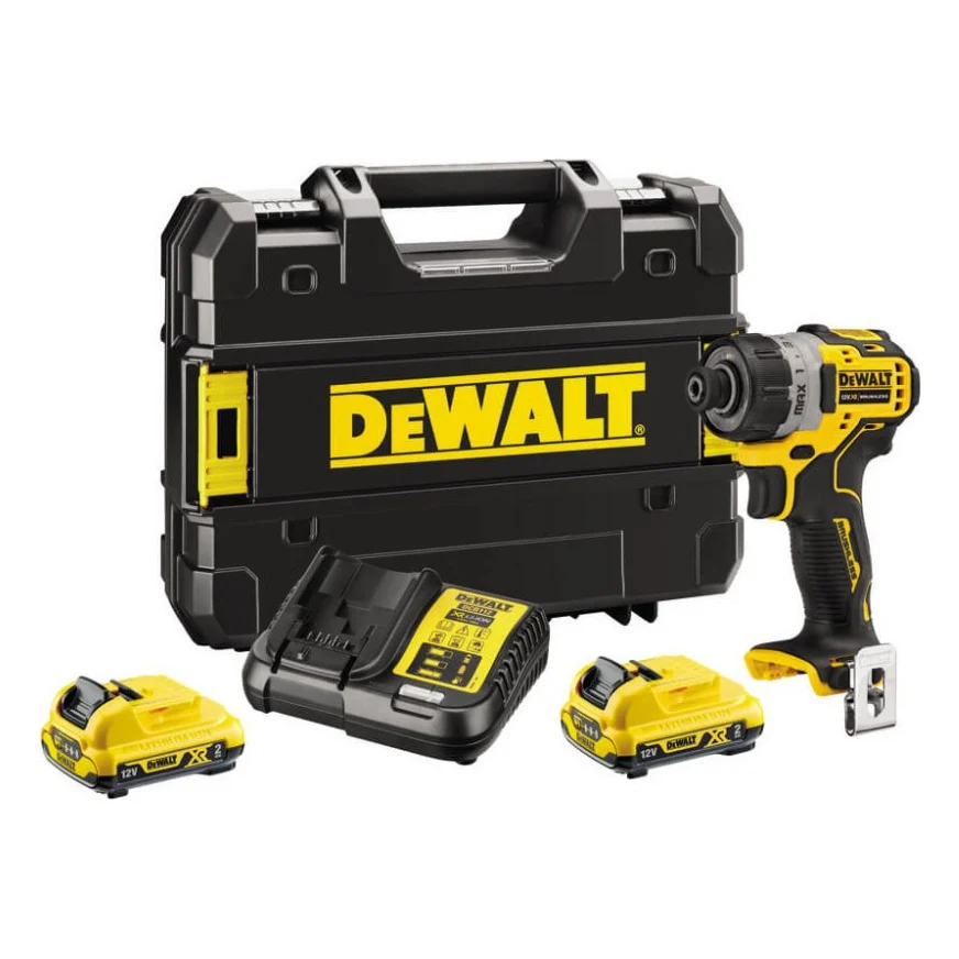 Шуруповерт DeWALT 12V XR Li-Ion, 8 Нм, 1100 об/мин, 2x2Ah, кейс (DCF601D2)