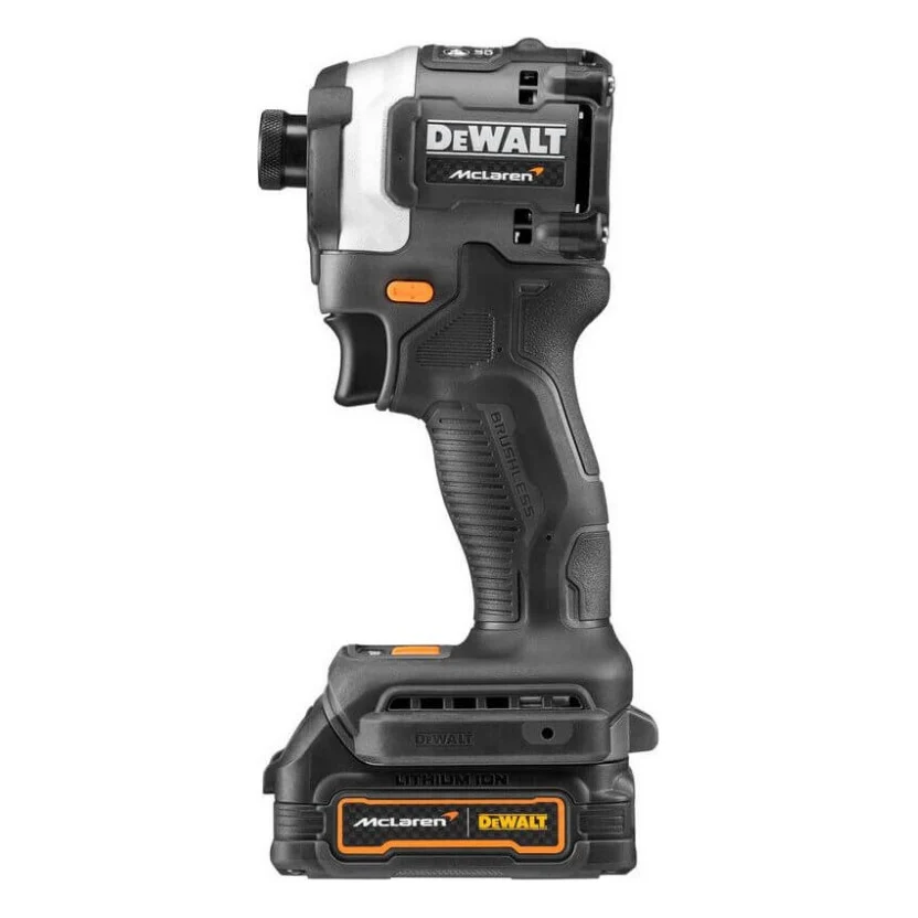 Шуруповерт DeWALT McLaren F1, XR Li-Ion PowerStack 18 В, 2x1.7Ah GFN блок, 206 Нм, TSTAK (DCF85ME2GT) — фото 2