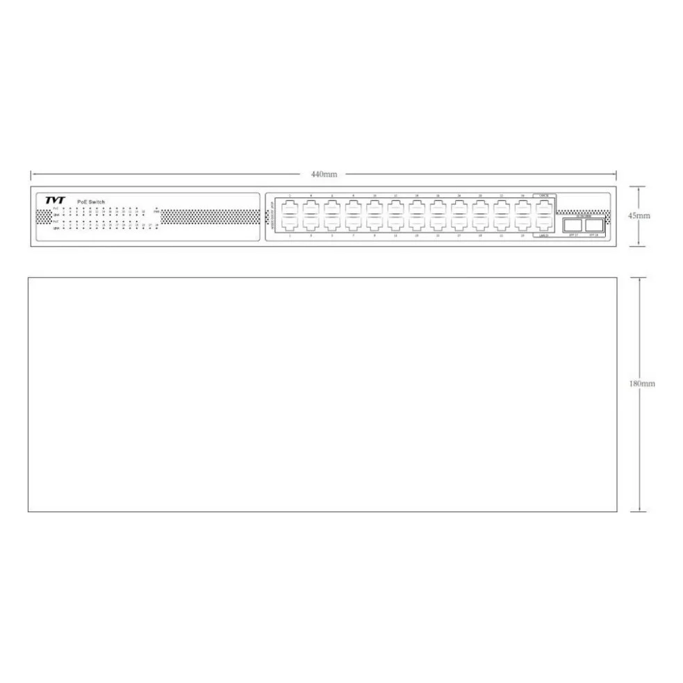 Комутатор мережевий TVT DIGITAL TD-B2216S1-PGS — фото 5