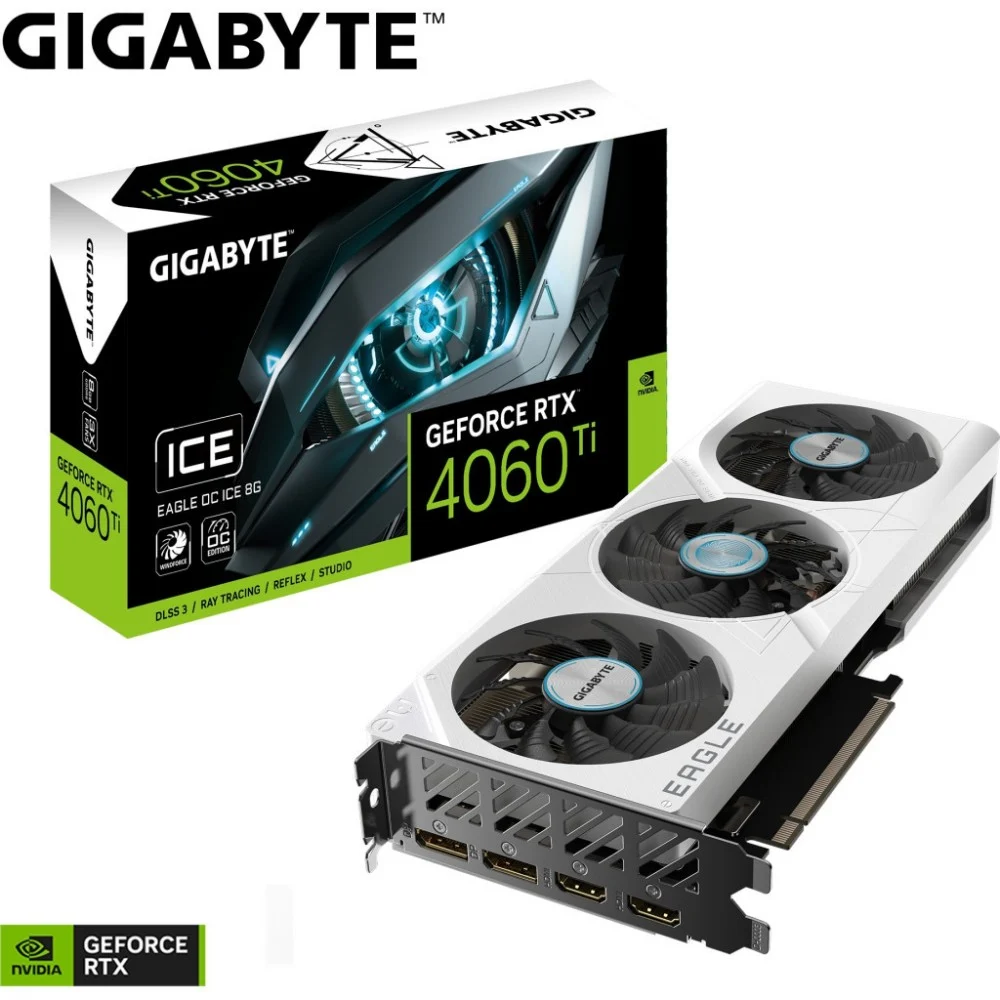 Відеокарта GIGABYTE GeForce RTX 4060 Ti 8192Mb EAGLE OC ICE (GV-N406TEAGLEOC ICE-8GD) — фото 10