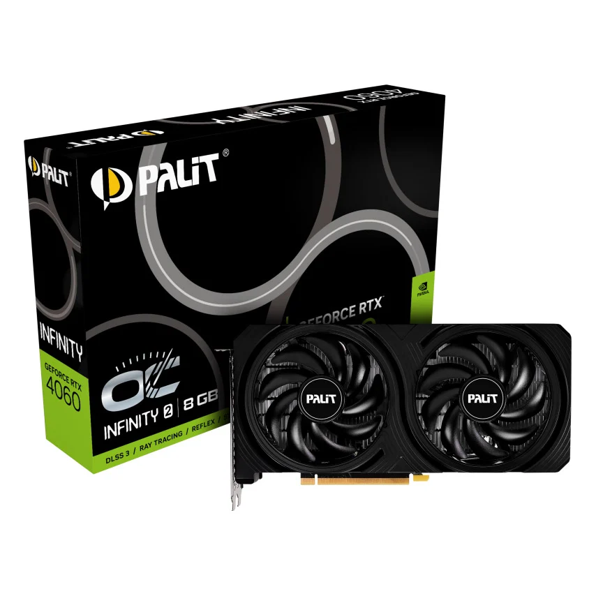 Відеокарта PALIT GeForce RTX 4060 8192Mb Infinity 2 OC (NE64060S19P1-1070L)