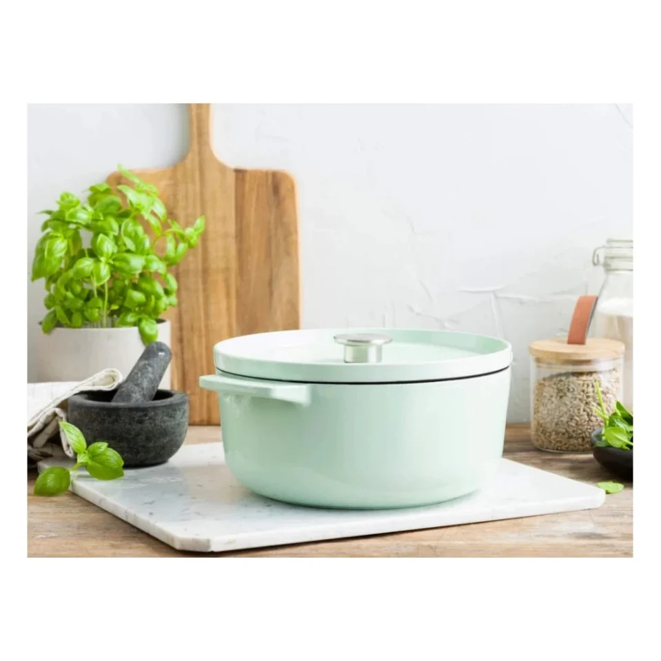 Каструля KitchenAid чавунна з кришкою 5,2 л Фісташкова (CC007434-001) — фото 5