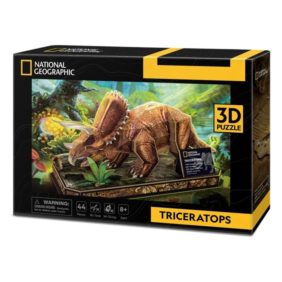 Пазл Cubic Fun 3D National Geographic Dino Трицератопс (DS1052h)