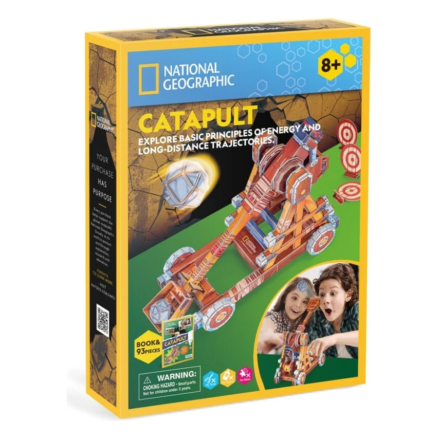 Пазл Cubic Fun Тривимірна головоломка-конструктор Stem Катапульта (DS1086h)