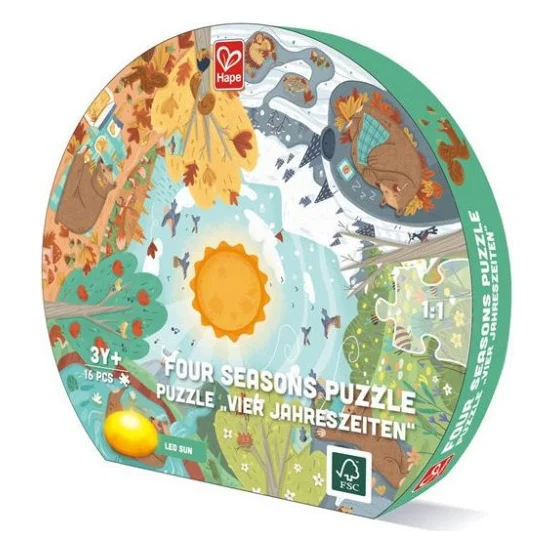 Пазл Hape круглий Чотири сезони 16 елементів (E1636)