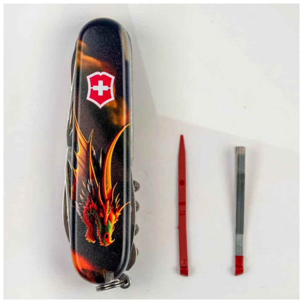 Ніж Victorinox Huntsman Zodiac 91 мм Фантастичний дракон (1.3713.3_Z3210p) — фото 4