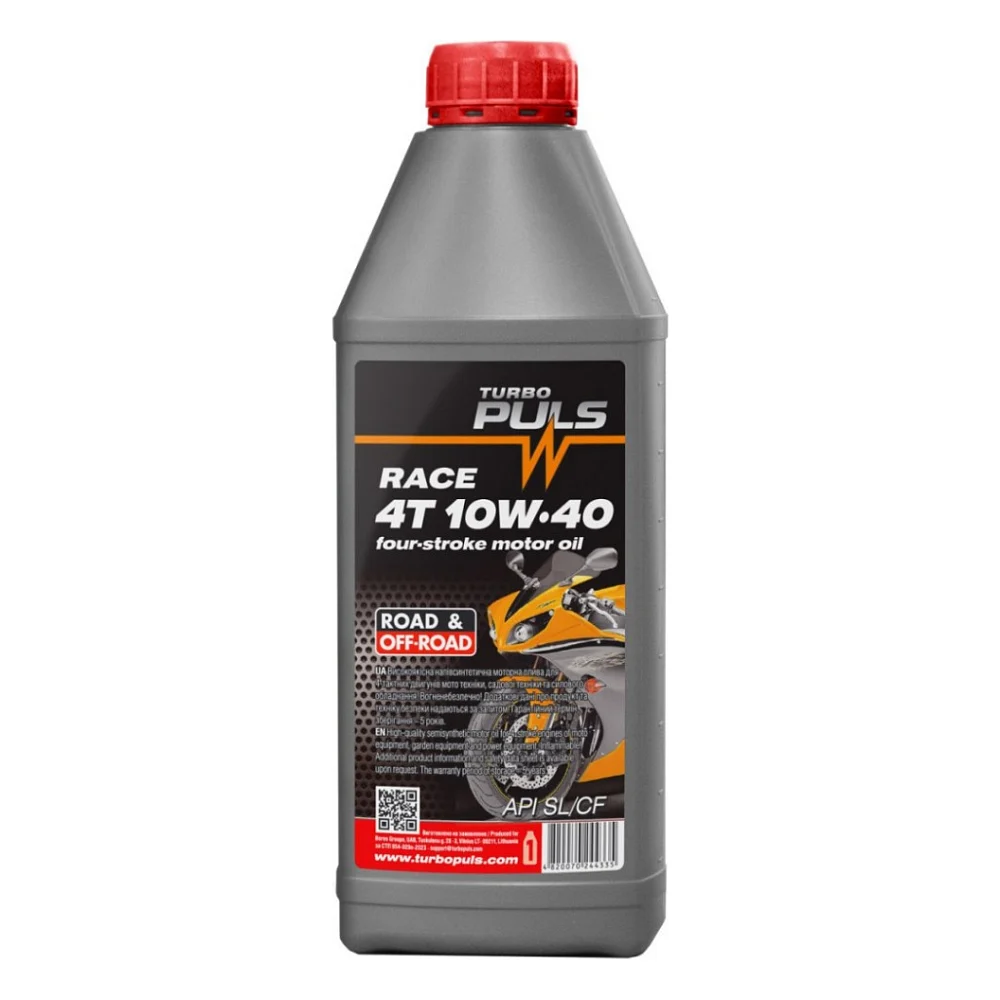 Моторна олива TURBO PULS 4T Race 10W-40, 0,85л (75382)