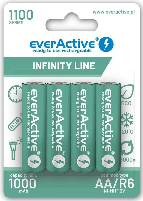 Акумулятор everActive AA NiMH 1100mAh * 4 (EVHRL6-1100)