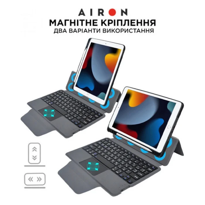 Чохол до планшета AirOn Premium iPad 10.2" 2019/2020/2021 7/8/9th Gen та Air 3 + Keyboard (4822352781112) — фото 6