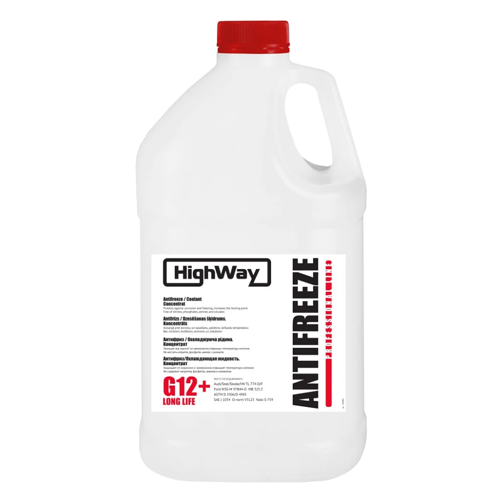 Антифриз HighWay G12+ концентрат червоний 3,78л (701492)