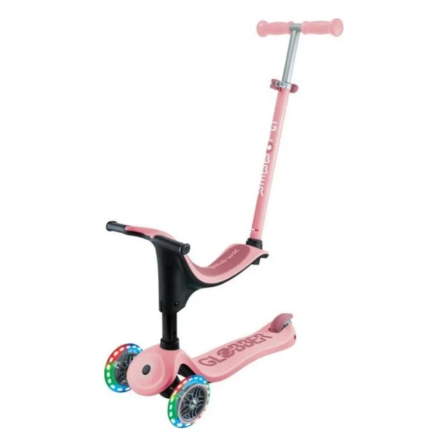 Самокат Globber Go Up Sporty Led пастельно-рожевий (452-710-4)