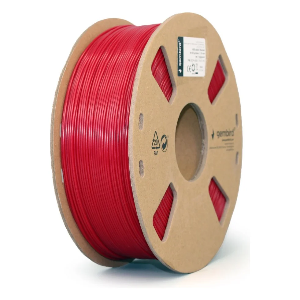 Пластик для 3D-принтера Gembird ABS, 1.75 мм, 1kg, red (3DP-ABS1.75-01-R)