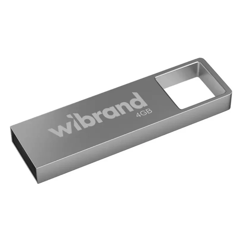 USB флеш накопичувач Wibrand 4GB Shark Silver USB 2.0 (WI2.0/SH4U4S)